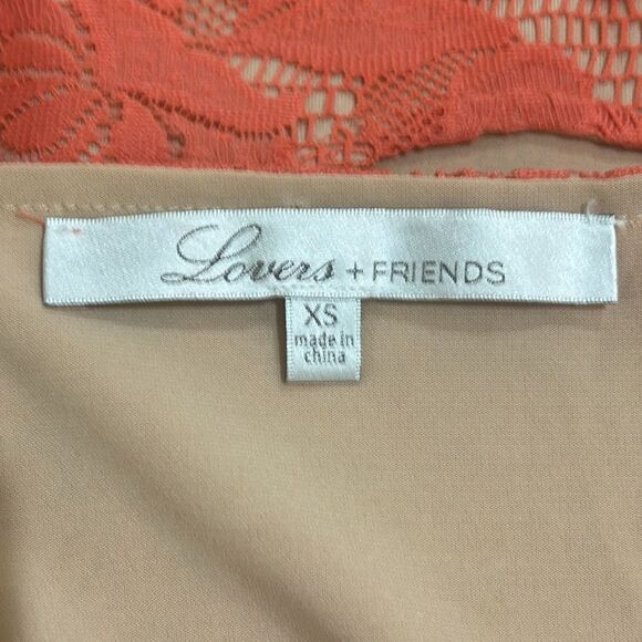 NEW! Lovers + Friends Sway Back Lace Dress ~ Peach ~ XS $164 - Picture 6 of 11